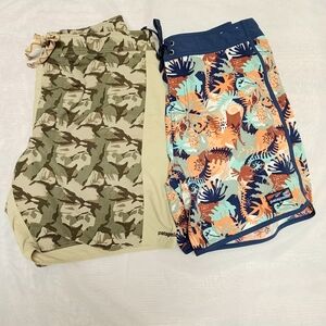 Patagonia Camouflage and Floral Board Shorts
